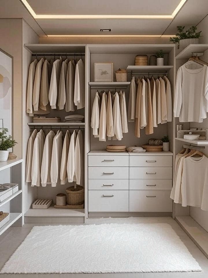 Premium custom closet with built-in shelving and organized storage in Orlando home